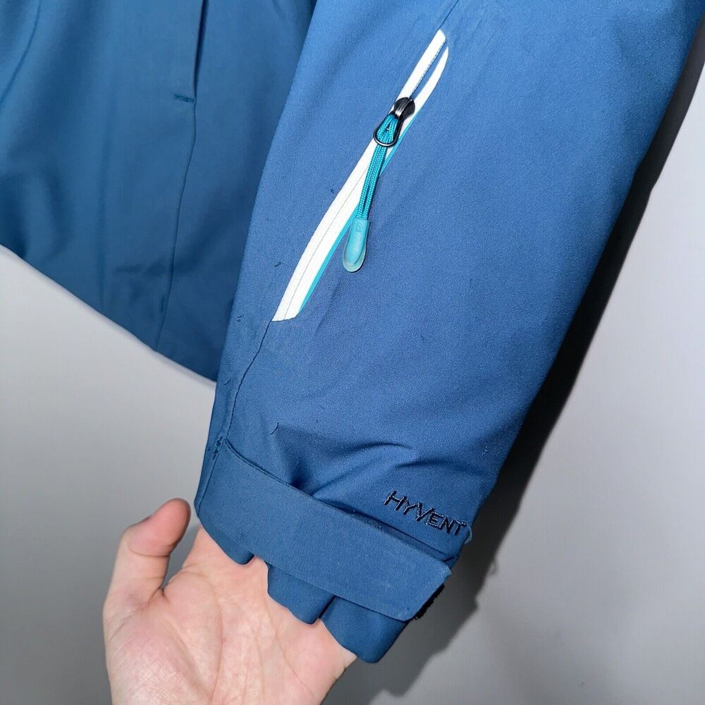 The North Face Women's Furano Hyvent Jacket Detachable Hood Teal Blue Size Small - Picture 3 of 5